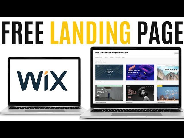 How to Create a Free Landing Page With Wix | Full Guide