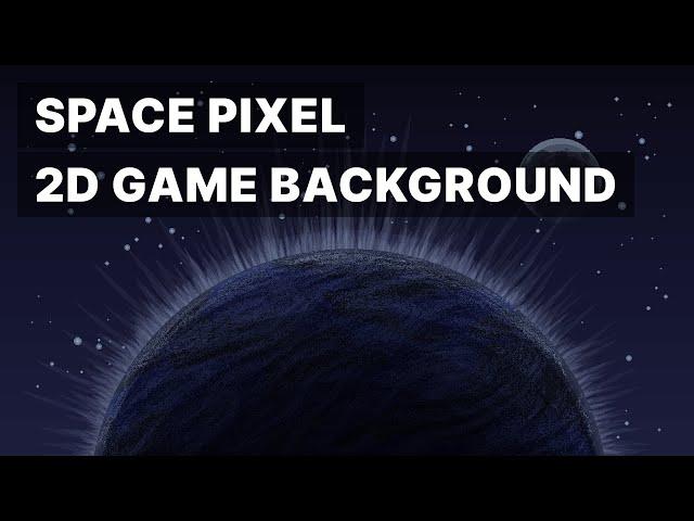 Space Pixel Background for Video Game