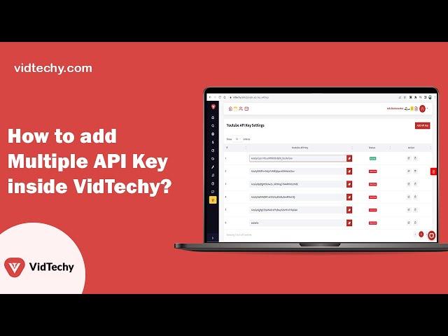 How to add Multiple API Key inside VidTechy