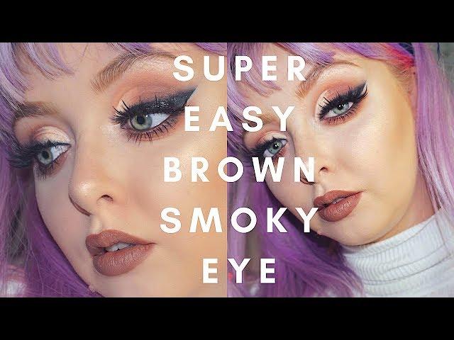 Super easy brown smoky eye with smudgy black liner { Alice Rose }