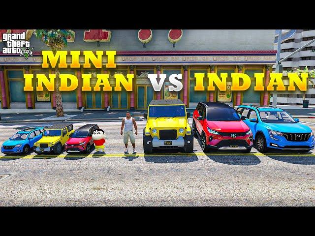 Franklin Indian Cars vs Shinchan Mini Indian Cars | Who Will Win Jump Challenge? || SK Plays