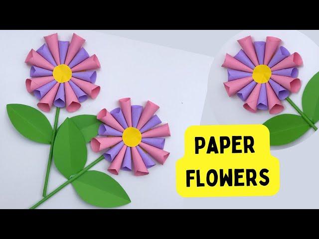 How To Make Easy Paper Flowers For Kids / Nursery Craft Ideas / Paper Craft Easy / KIDS crafts