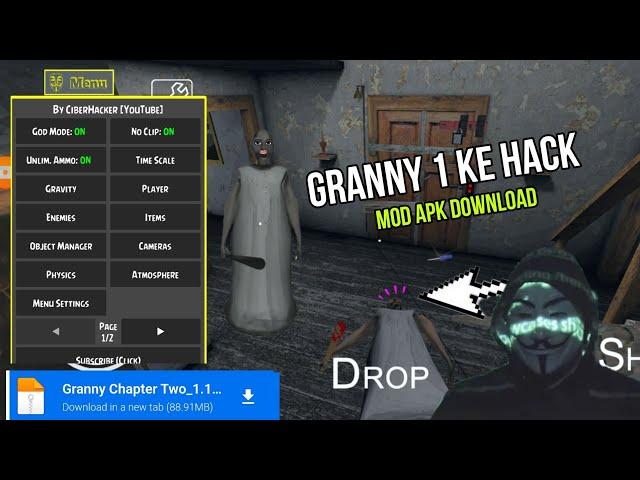 Granny 1 ke hack mod apk download : kaise karen -granny mod menu