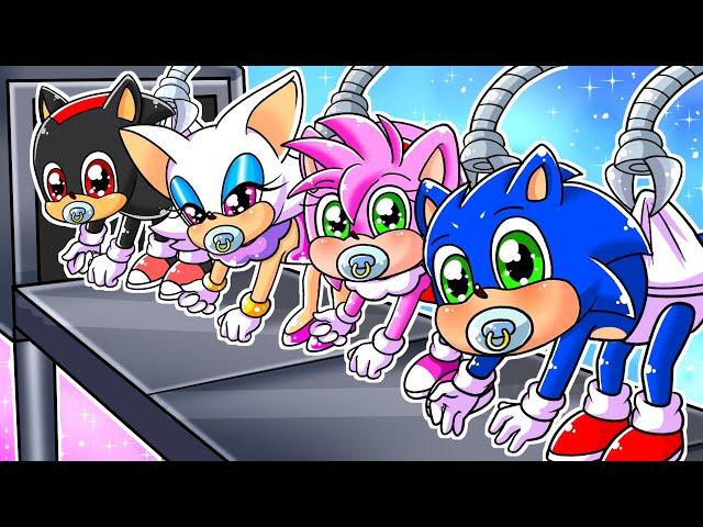 Brewing Cute Baby AMY & SONIC Machine | Very Funny Story | Sonic The Hedgehog 3 animation