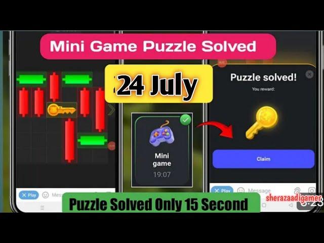 24 JulyNew Hamster Kombat Mini Game PuzzLE SoLVED EASiLY||How To ComPlete Mini Game Hamster Kombat