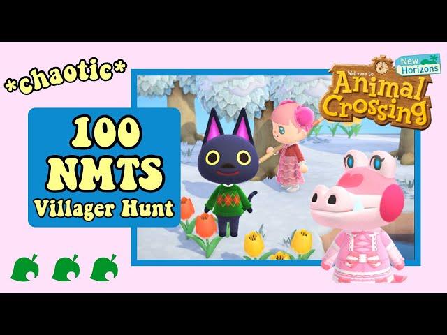 100 NMT Villager Hunt AND THEN THIS HAPPENED... | Animal Crossing New Horizons