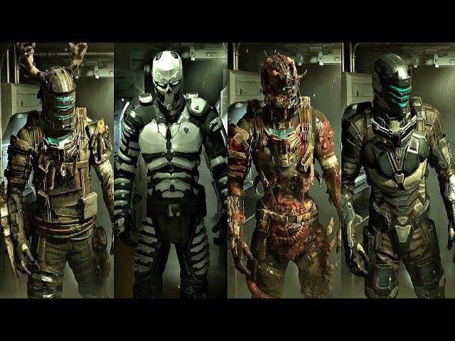 Dead Space Remake - All Costumes Showcase (4K 60FPS)