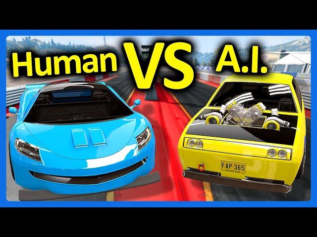 HUMAN vs AI - Who Can Build The Better Drag Car in BeamNG?!?