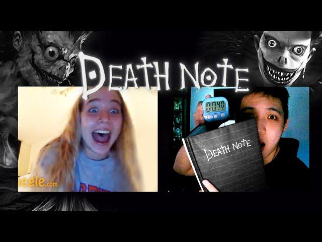 DEATH NOTE Prank on Omegle with a Timer! "Funny Reactions"