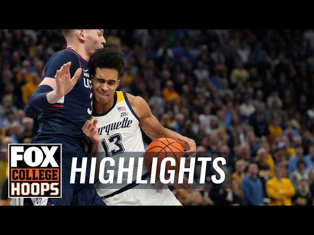 No. 2 UConn Huskies vs. No. 8 Marquette Golden Eagles Highlights | CBB on FOX