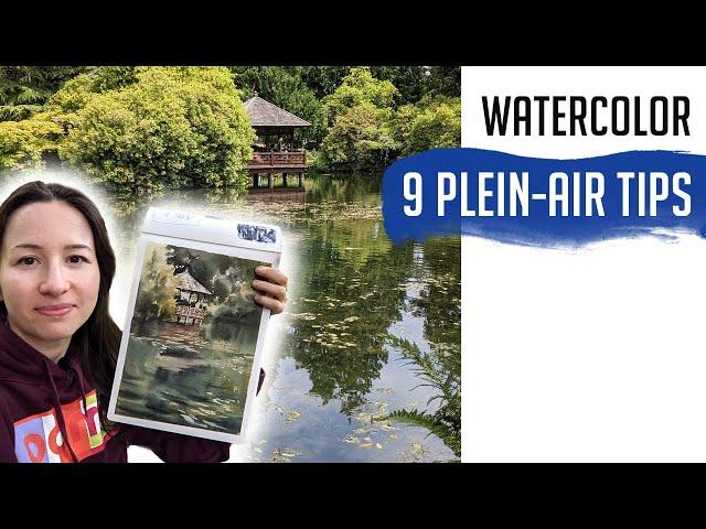 9 PLEIN AIR TIPS for watercolor artists