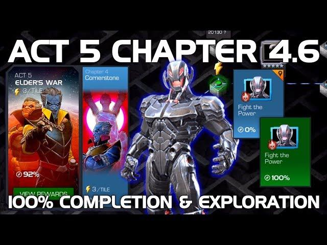 Act 5 Chapter 4.6 100% Completion & Exploration (Ultron Boss) | Marvel Contest of Champions