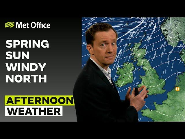 04/03/2025 – Damp and windy north, sunny south - Afternoon Weather Forecast UK – Met Office Weather