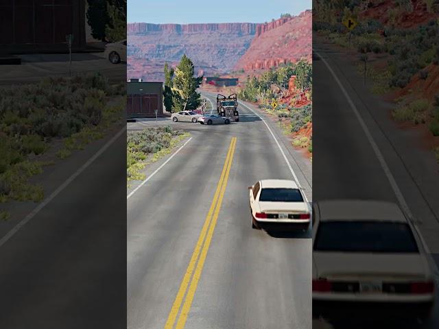 Realistic Highway Car Crashes #17