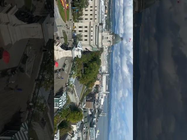 Glimpse of old Quebec City from Le Chateau #quebec #youtubeshorts #shorts