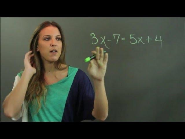 How to Solve Linear Equations With Variables on Both Sides : Linear Algebra Education