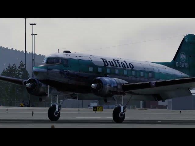 X-Plane 12 | DC-3 Landing at Monterey Regional Airport