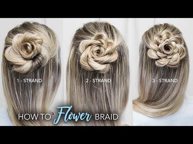 How To Flower Braid  3 Pretty Flower Braids