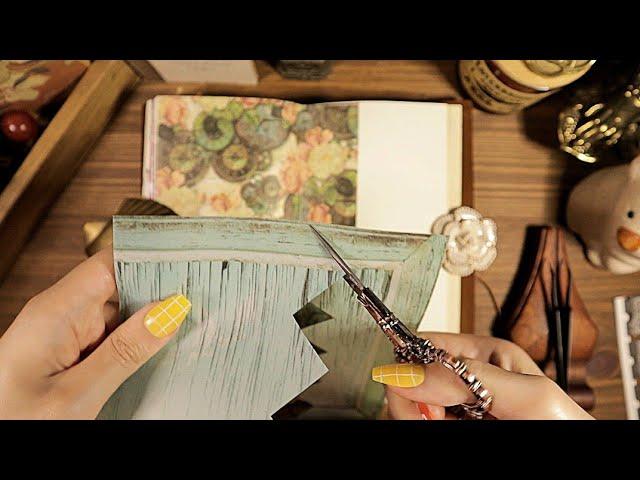 ASMR Immersive Vintage Journaling  빈티지 다꾸 Scrapbooking | Junk Journal Ideas | hwaufranc