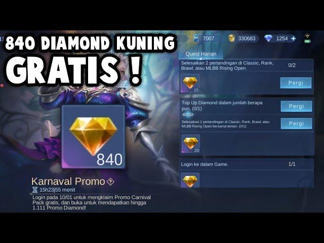 BUSET 840 DIAMOND KUNING GRATIS TIBA-TIBA MUNCUL ! LOGIN SEKARANG DI AKUN ADV SERVER KALIAN !!