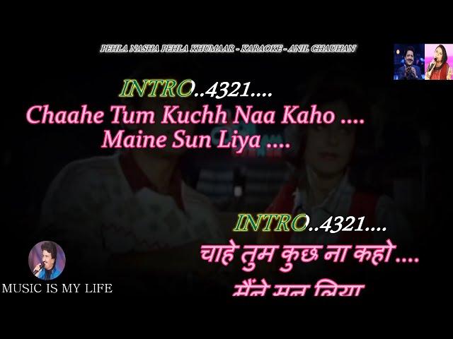 Pehla Nasha Pehla Khumar Renewed Karaoke With Scrolling Lyrics Eng. & हिंदी