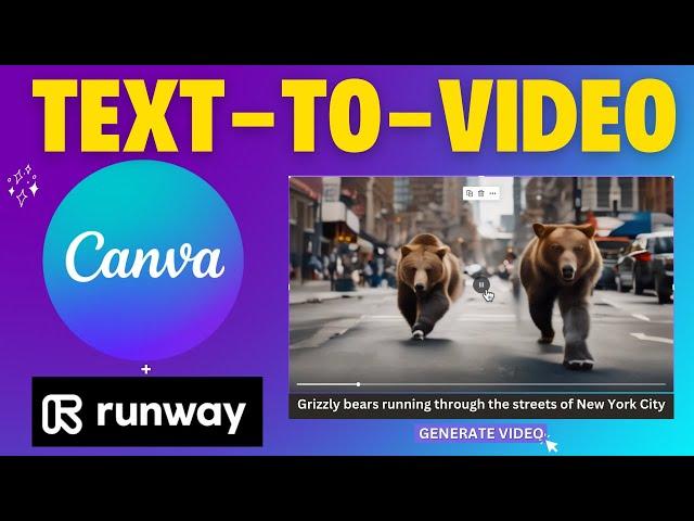 Text-To-Video:  Generate Videos from Text Prompts with Canva + RunwayML