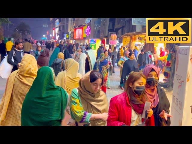 The Luxurious Market Of Gulberg Lahore, Pakistan | 4K Walking Tour Of Liberty Before Christmas [HDR]