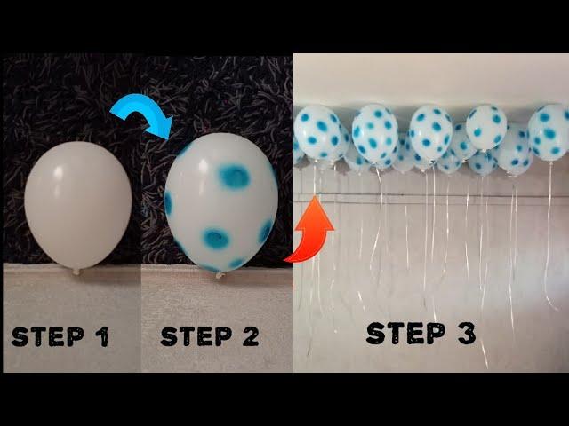 How to stick balloons on wall/ how to stick balloons on ceiling without helium/ Winnie Rogers DIY