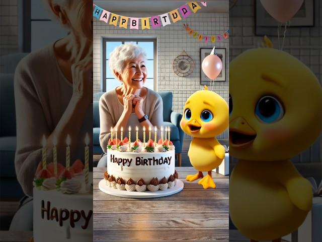 The little duck makes a cake for the old grandma to celebrate her birthday.#animation #shorts #cute