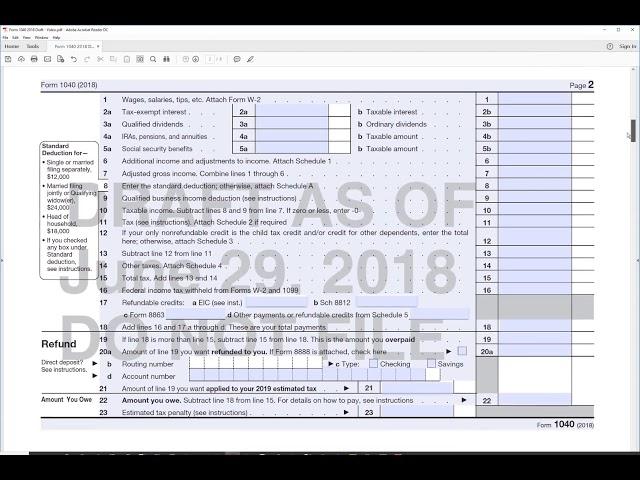 How to fill out the new IRS Form 1040 for 2018 with the new tax law