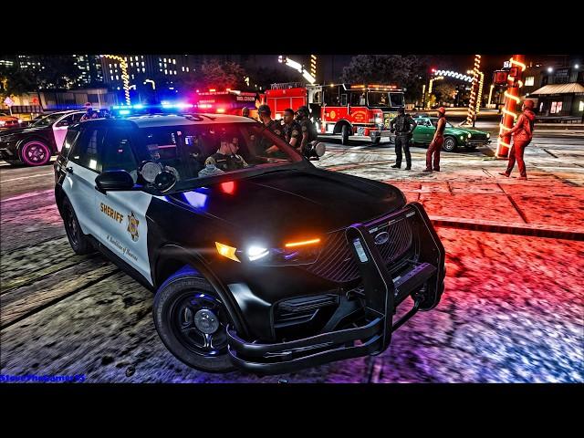 Playing GTA 5 As A POLICE OFFICER GANG UNIT Sheriff Patrol| GTA 5 Lspdfr Mod|