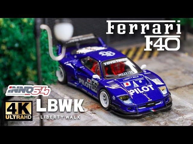 Inno64 1:64 - LBWK Ferrari F40 Tokyo Auto Salon 2024 l Cinema Shot 4K Die-cast