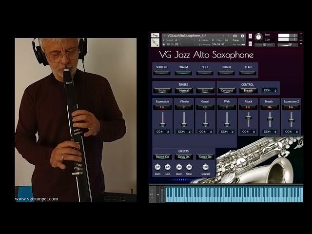 AKAI EWI4000s and VG Jazz Alto Saxophone sound library for NI Kontakt. Woodwind and brass vst plugin