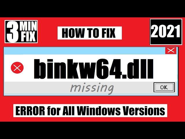 BINKW64.dll Missing? Learn How To Fix binkw64.dll Was Not Found (GTA 5 error) Error Windows10 64 Bit