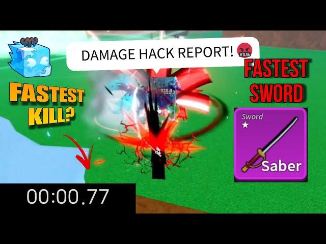 Using the FASTEST SWORD and this happened.. |Godhuman and Saber Combo in BLOXFRUIT / Bounty Hunting