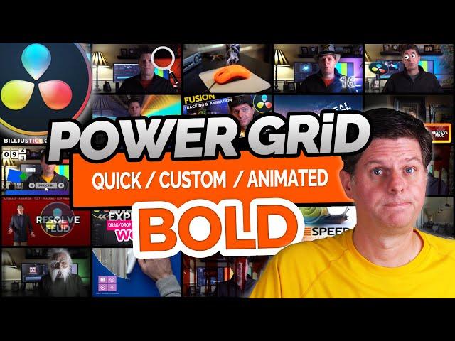 BOLD - Animated Video Grid Tutorial  / Power Grid / Davinci Resolve