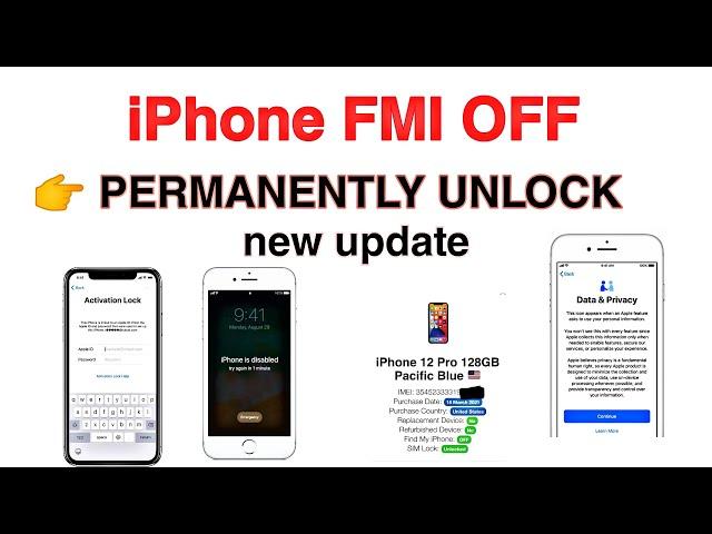 iPhone 12 mini  Permanent Unlock / 2023 /  FMI OFF Service Lost mode