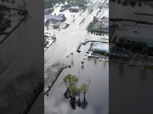 Hurricane Milton river flooding in new port Richey FL. #milton #hurricane #flood #shorts