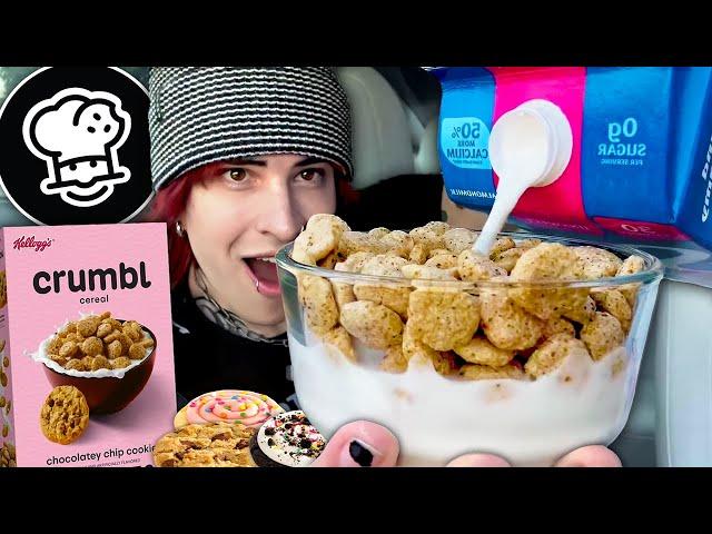 Trying NEW Crumbl Cookies Cereal!