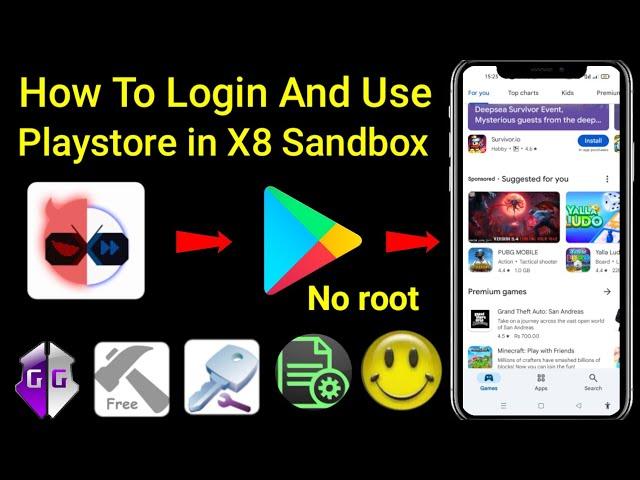 How to Install And Login Play store In X8 Sandbox No Root 2024