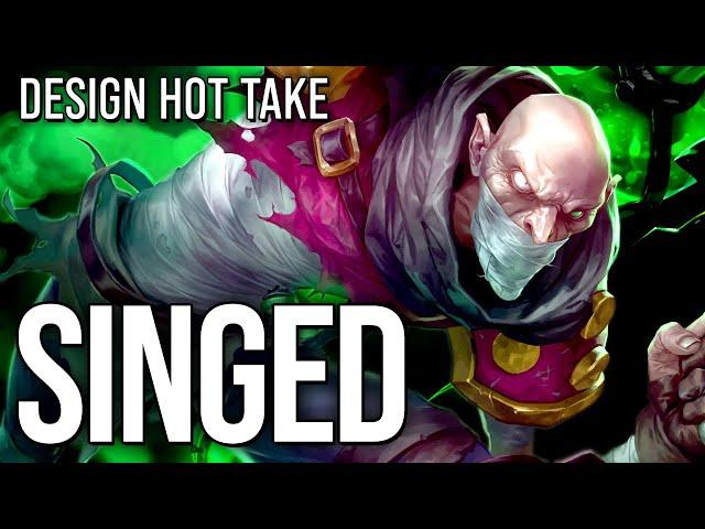 Singed is too dark to look this silly || design hot take #shorts