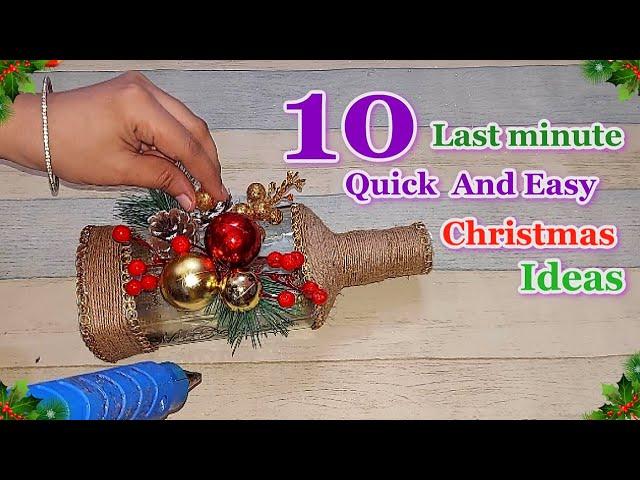 10 Quick and Easy Last Minute Christmas Decoration ideas | DIY Christmas craft idea527