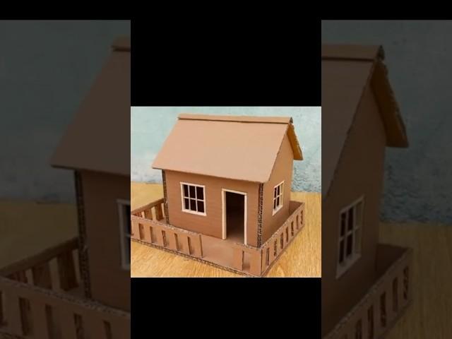 How To Make Small Cardboard House For School project |DIY Miniature Cardboard House
