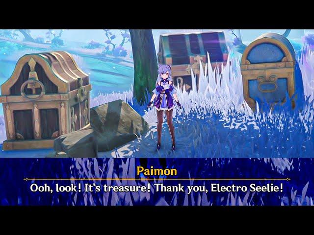 3 HIDDEN CHESTS Watatsumi Island from Electro Seelie (2 Precious Chests, 1 Luxurious Chest)