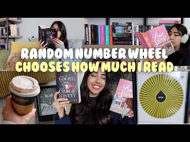 number wheel picks how many pages a day I read for a week ‍spoiler free reading vlog