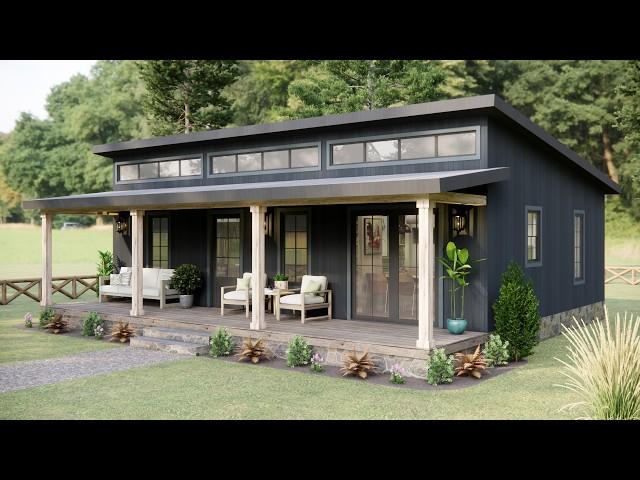 32'x29' (10x9m) Tiny House Design Idea | Small and Cozy Country House 70m² (753 sqft)