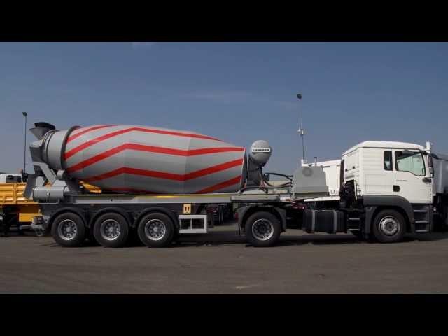 pktrucks Liebherr 12 cbm. 3-axle concrete mixer trailer with separate DEUTZ F6L912 engine - 2008