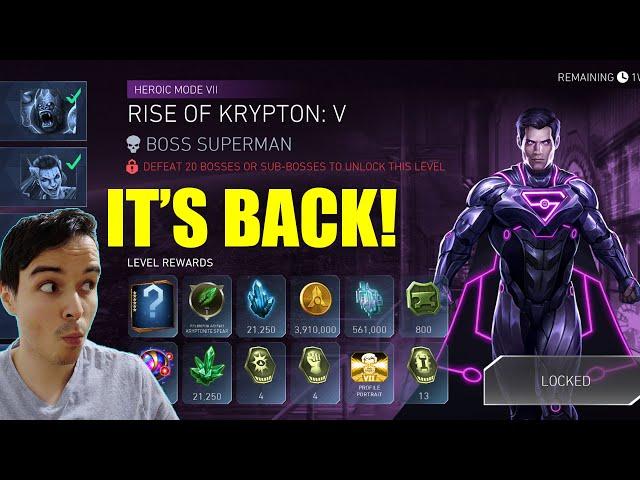 Rise Of Krypton Solo Raids Are Back Injustice 2 Mobile