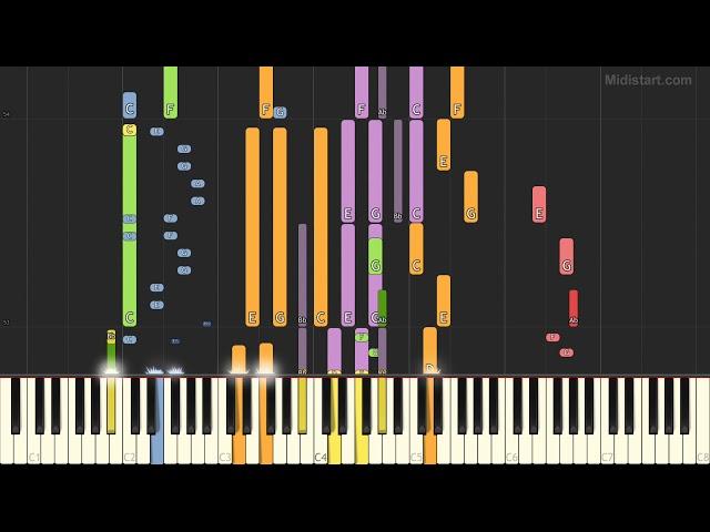 Joe Dassin - Salut (Instrumental Tutorial) [Synthesia]