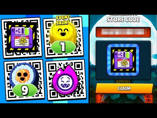 ALL QR CODE  SUSHI GIFT REWARDS AVAILABLE IN BRAWL STARS!